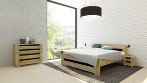 Texpol SALMA - masívna dubová posteľ s preskleným čelom 170 x 200 cm