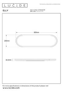 Lucide 07121/24/30 - LED stmievateľné stropné svietidlo ELLY 24W/230V 2700/3300/4000K