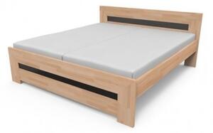 Texpol SALMA - masívna buková posteľ s preskleným čelom 180 x 200 cm