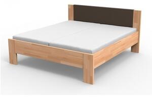 Texpol NIKOLETA - masívna dubová posteľ s čalúneným čelom 170 x 200 cm