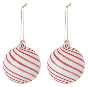 Vianočná ozdoba Zwirl Red – set 2 ks