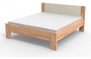 Texpol NIKOLETA - masívna dubová posteľ s čalúneným čelom 170 x 200 cm