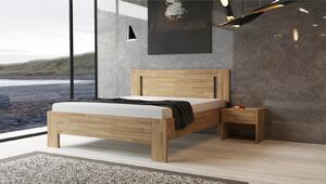 Texpol LÍVIA V - masívna dubová posteľ s vertikálne deleným čelom 180 x 200 cm