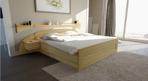 Texpol PETRA - masívna dubová posteľ s rovným čelom pri nohách 200 x 200 cm