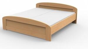 Texpol PETRA - masívna buková posteľ s oblým čelom pri nohách 100 x 200 cm