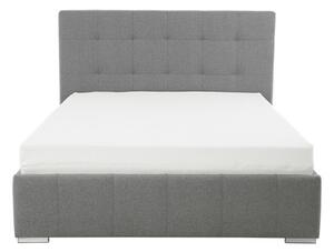 Manželská posteľ s roštom 160x200 MELDORF - biela eko koža