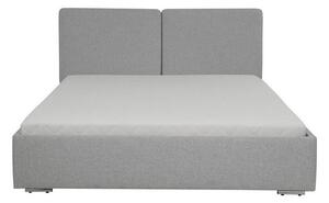 Čalúnená manželská posteľ s roštom 180x200 WILSTER - šedá / zelená