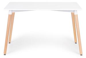 Moderný jedálenský stôl v bielej farbe Biela