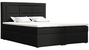 Boxspringová manželská posteľ s úložným priestorom 140x200 PALIGEN 1 - béžová + topper ZDARMA