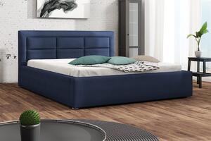 Manželská posteľ s roštom 140x200 PALIGEN 2 - tmavá modrá