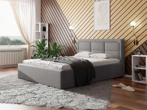 Jednolôžková posteľ s úložným priestorom a roštom 120x200 PALIGEN 2 - šedá 2