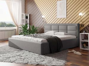 Manželská posteľ s úložným priestorom a roštom 200x200 PALIGEN 2 - šedá 2