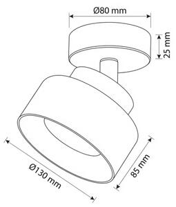 Brilagi - LED Bodové svietidlo AURA LUX 1xGX53/30W/230V pr. 13 cm čierna/zlatá