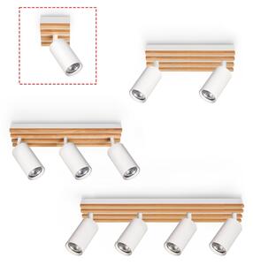 Brilagi - Bodové svietidlo SELE WOOD 1xGU10/30W/230V biela/drevo