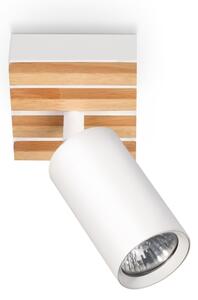Brilagi - Bodové svietidlo SELE WOOD 1xGU10/30W/230V biela/drevo