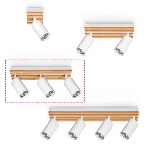 Brilagi - Bodové svietidlo SELE WOOD 3xGU10/30W/230V biela/drevo
