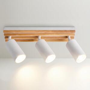 Brilagi - Bodové svietidlo SELE WOOD 3xGU10/30W/230V biela/drevo