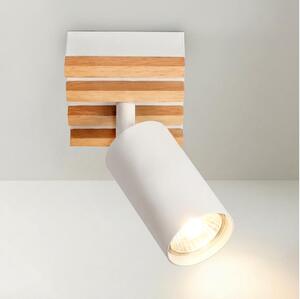Brilagi - Bodové svietidlo SELE WOOD 1xGU10/30W/230V biela/drevo