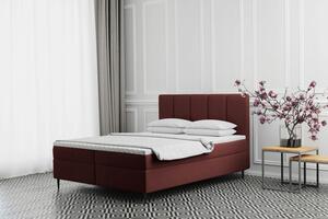 Čalúnená posteľ na vysokých nožičkách ALISSA - 180x200, červená