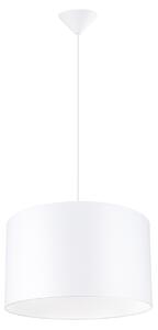 Závesné svietidlo Nova, 1x biele textilné tienidlo, (fi 40 cm)