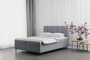 Čalúnená posteľ na vysokých nožičkách ALISSA - 200x200, šedá