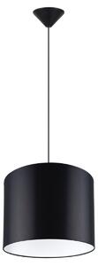 Závesné svietidlo Nova, 1x čierne textilné tienidlo, (fi 30 cm)