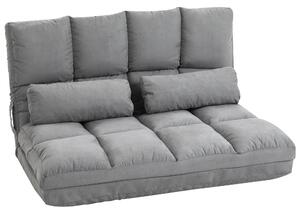 HOMCOM Polohovateľné kreslo s 3 polohami 102x73x60cm sivé