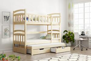 Detská posteľ s úložným priestorom ARANKA - 75x180, borovica