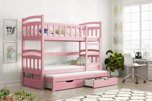 Detská posteľ s úložným priestorom ARANKA - 75x180, ružová
