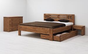 BMB ELLA MOON - masívna dubová posteľ 90 x 200 cm