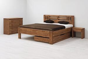 BMB ELLA MOON - masívna dubová posteľ 200 x 200 cm