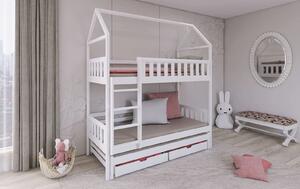 Domčeková posteľ s úložným priestorom SAVETA - 90x190, šedá