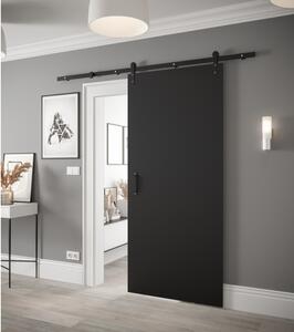 Posuvné dvere s kovaním LEONTINA 1 - 90 cm, čierne