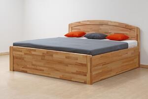 BMB MARIKA ART - masívna buková posteľ s úložným priestorom 140 x 200 cm