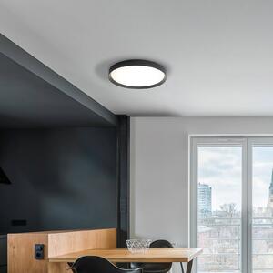Stropné LED svetlo Minsk, čierne, Ø 60 cm, Casambi, 42 W,, Čierna, Obývacia izba / jedáleň, kov, Moderný, Závesné svietidlo
