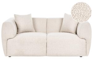 2-miestna pohovka béžová buklé čalúnenie zaoblený organický tvar moderný minimalistický štýl obývacia izba