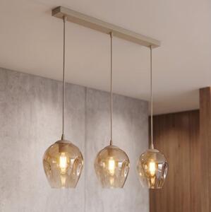 Luster na lanku ISTAR 3xE27/15W/230V béžová/dymová béžová