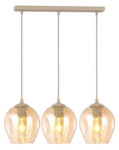 Luster na lanku ISTAR 3xE27/15W/230V béžová/dymová béžová