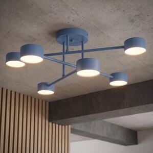 Prisadený luster HALO 6xGX53/10W/230V modrý