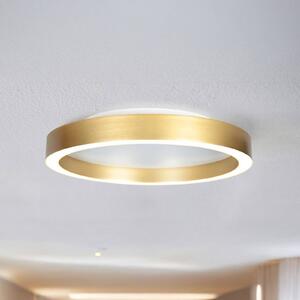 Stropné LED svetlo Ringlux zlatá farba, Ø 40 cm, kov, 2 700 K, Mosadz / zlato, Obývacia izba / jedáleň, kov, Moderný, Závesné svietidlo