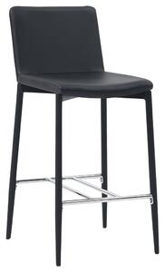 Barové stoličky 2 ks čierne umelá koža