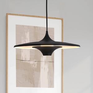 LED závesné svietidlo Rene, čierna, Ø 42 cm, kov, Čierna, Obývacia izba / jedáleň, kov, Moderný, Závesné svietidlo
