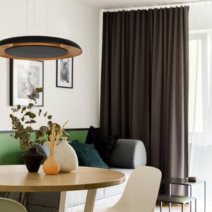 LED závesné svietidlo Golden Veil, čierne/zlaté, stmievateľné, kovové, Čierna, Obývacia izba / jedáleň, kov, Moderný, Závesné svietidlo