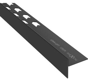 Mexen Line-B podlahová spádová lišta 120 cm ľavá, čierna - 187001120L