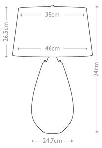Elstead LENA-TL-L-SMOKE-OWSS - LED Stolná lampa LENA 1xE27/40W/230V 74 cm biela