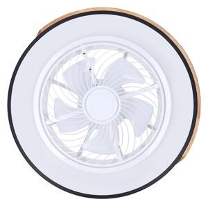 Brilagi-LED stmievateľné svietidlo s ventilátorom LED/30W/230V 3000-6500K čierne/dub + diaľkové ovládanie