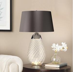 Elstead LENA-TL-L-SMOKE - LED Stolná lampa LENA 1xE27/40W/230V 74 cm šedá