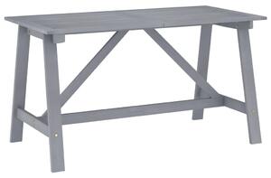 Záhradný jedálenský stôl sivý 140x70x73,5 cm masívne akáciové drevo