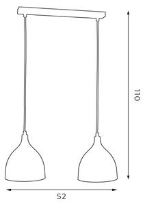 Luster na lanku NOAK 2xE27/15W/230V čierna
