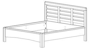 BMB VIOLA - masívna buková posteľ 180 x 200 cm